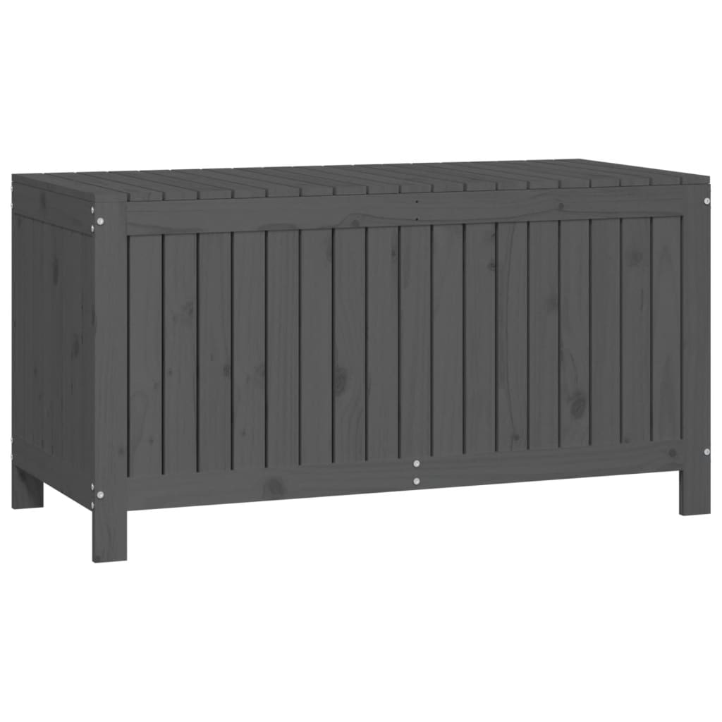 Vrtna kutija za pohranu siva 121x55x64 cm od masivne borovine