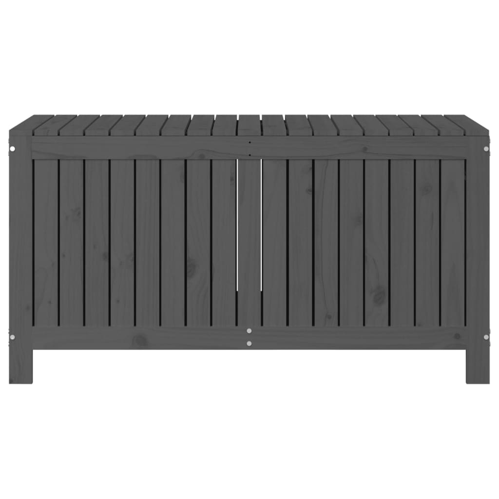 Vrtna kutija za pohranu siva 121x55x64 cm od masivne borovine