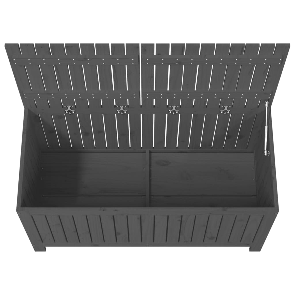 Vrtna kutija za pohranu siva 121x55x64 cm od masivne borovine
