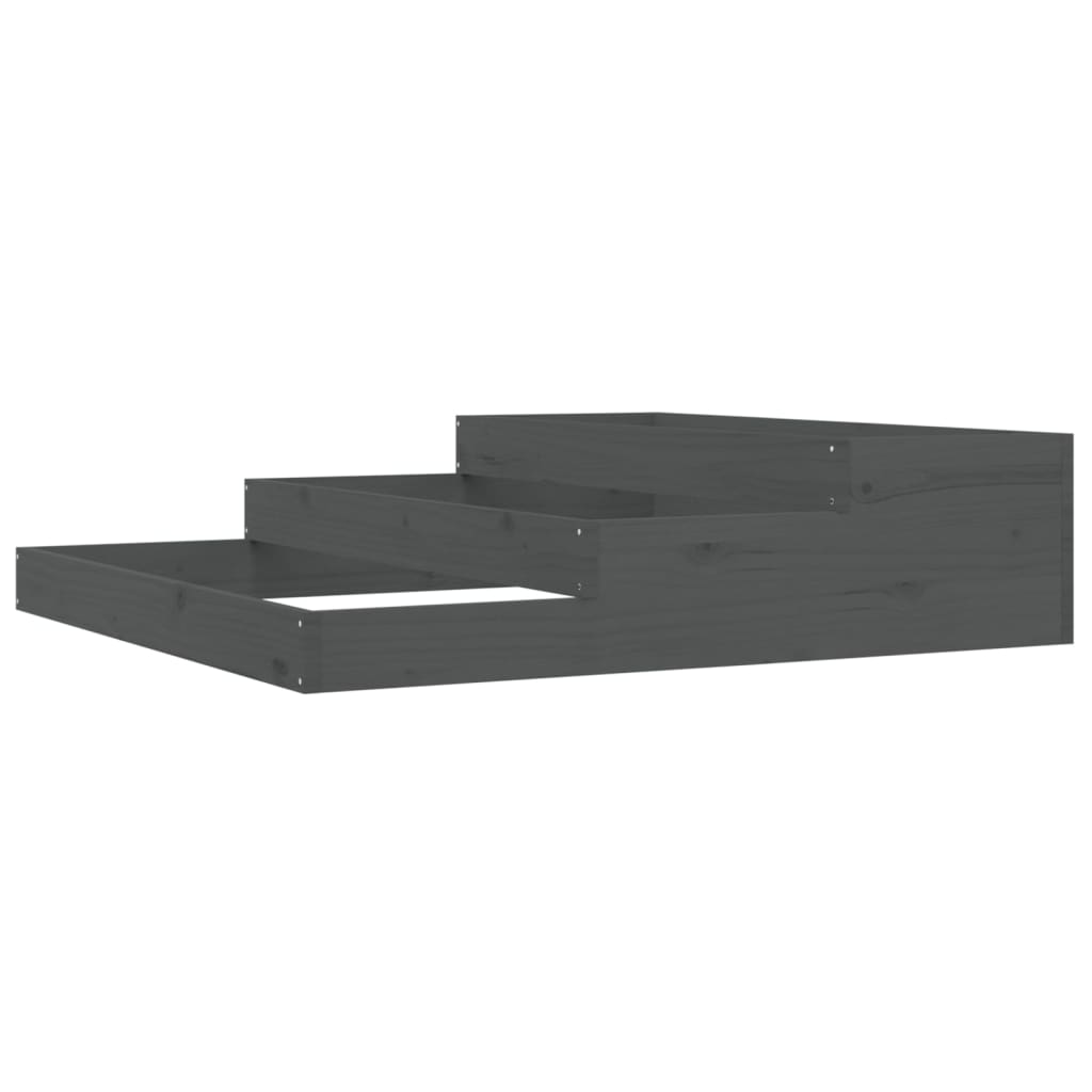 Sadilica siva 107x107x27 cm od masivne borovine