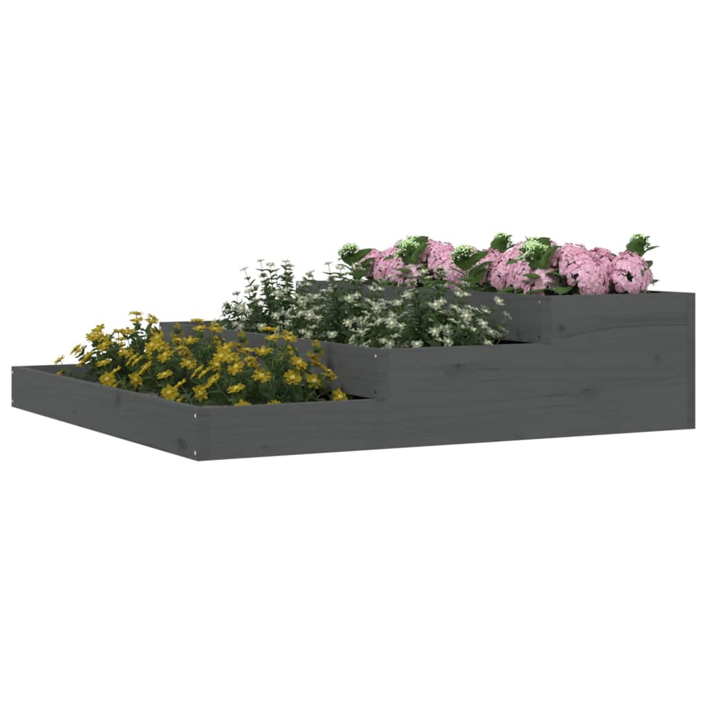 Sadilica siva 107x107x27 cm od masivne borovine