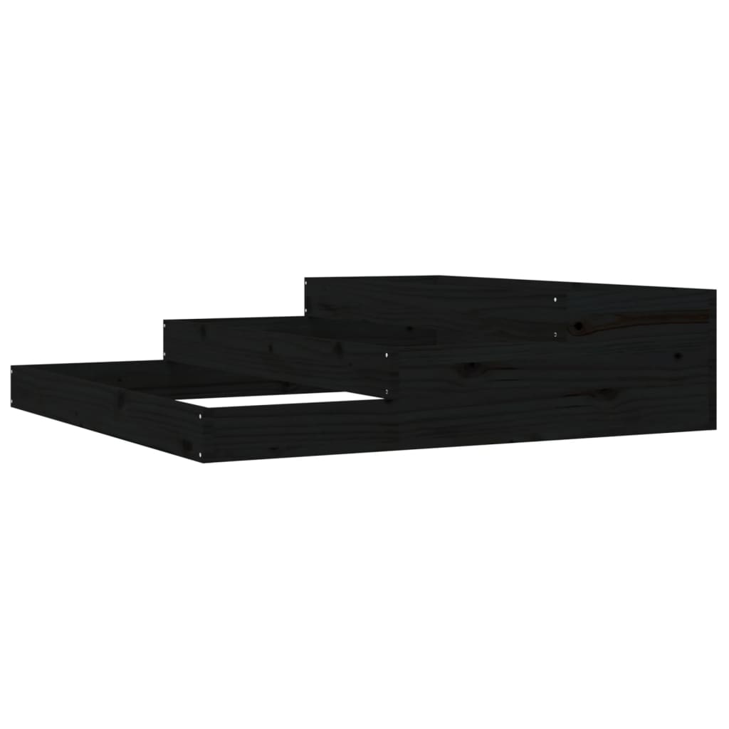 Sadilica crna 107x107x27 cm od masivne borovine