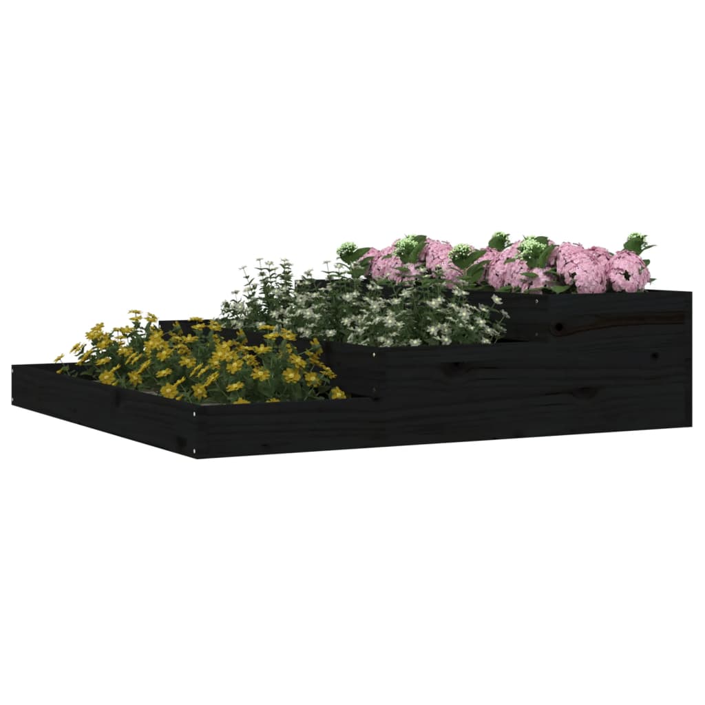 Sadilica crna 107x107x27 cm od masivne borovine