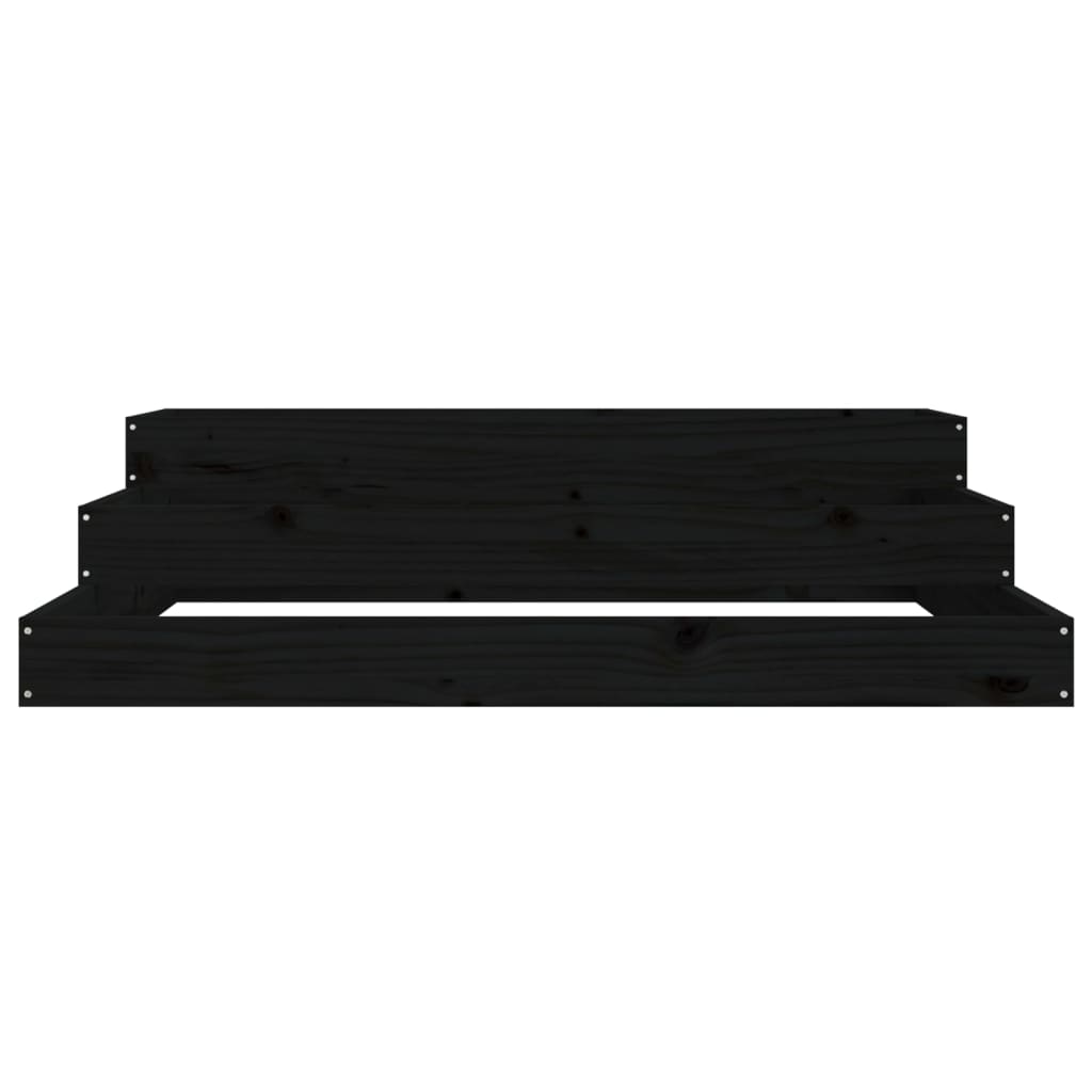 Sadilica crna 107x107x27 cm od masivne borovine