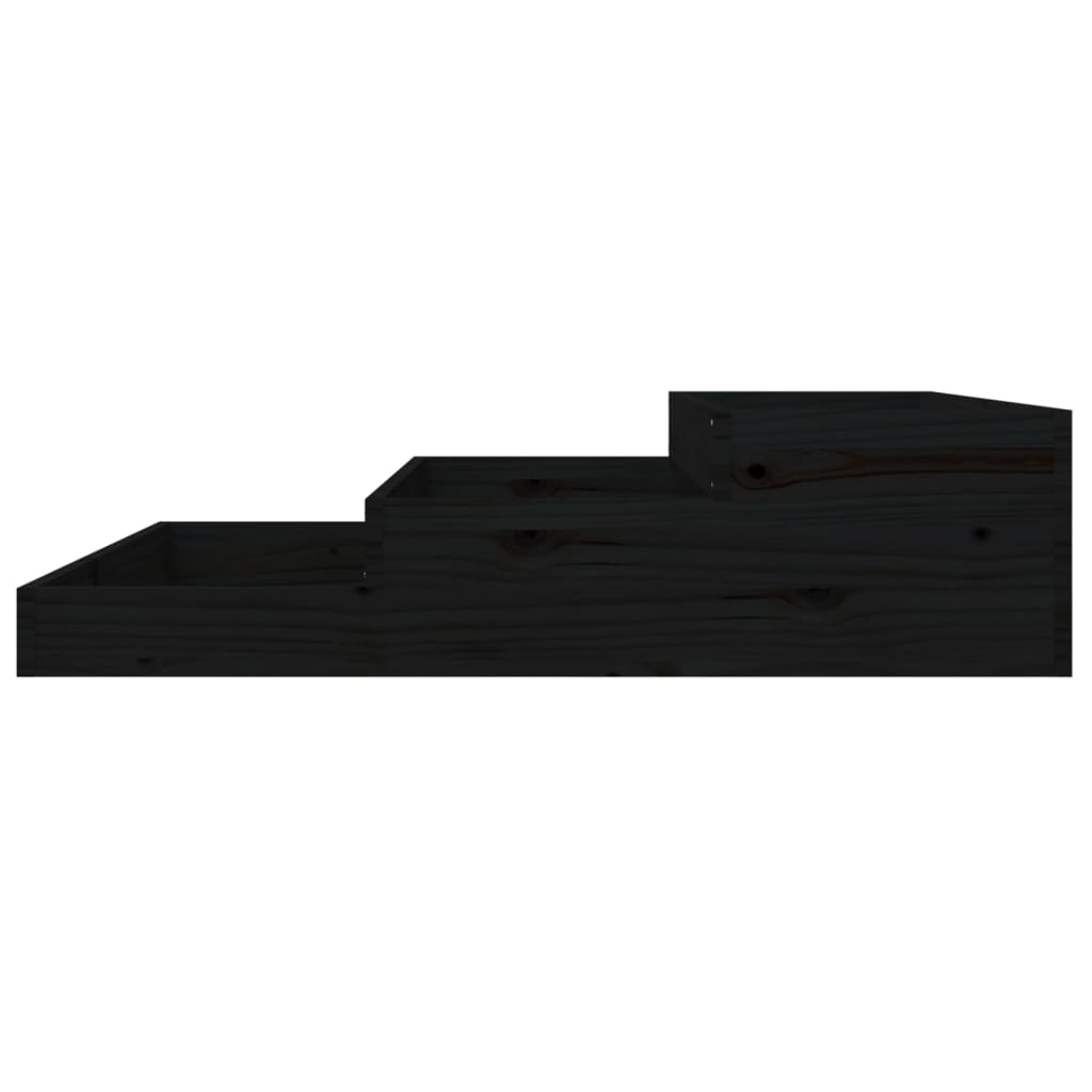 Sadilica crna 107x107x27 cm od masivne borovine