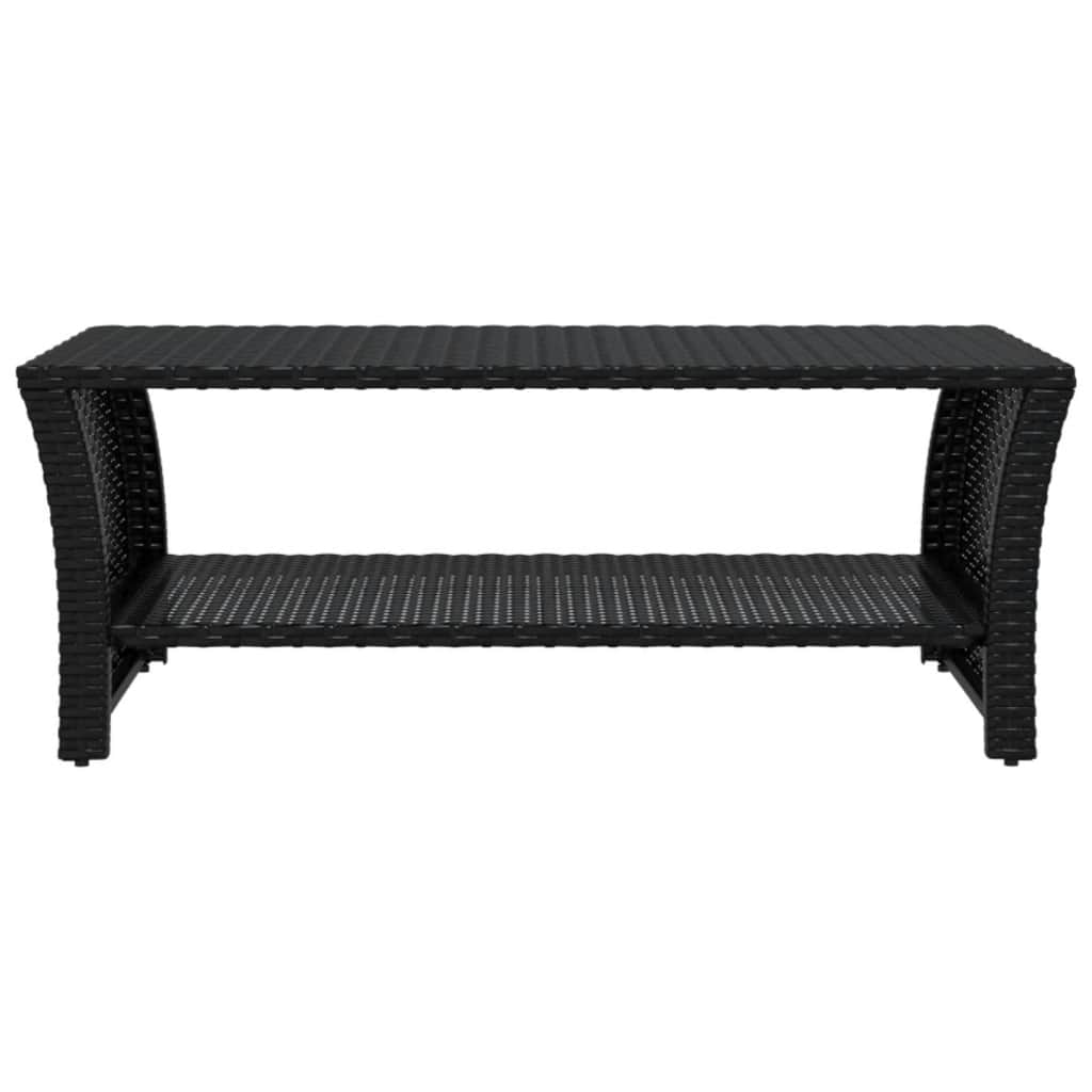 Stolić za kavu crni 100 x 50 x 40 cm od poliratana