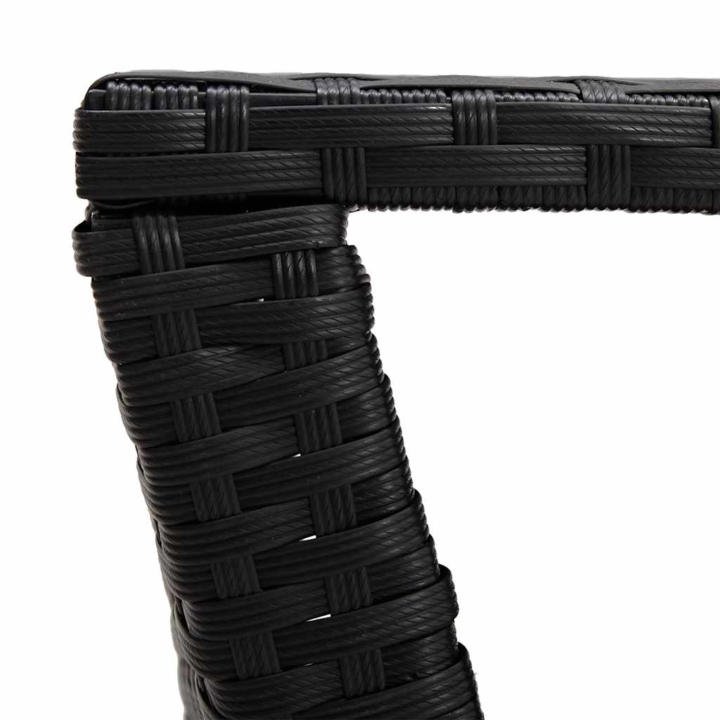 Stolić za kavu crni 100 x 50 x 40 cm od poliratana