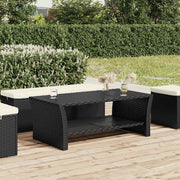 Stolić za kavu crni 100 x 50 x 40 cm od poliratana