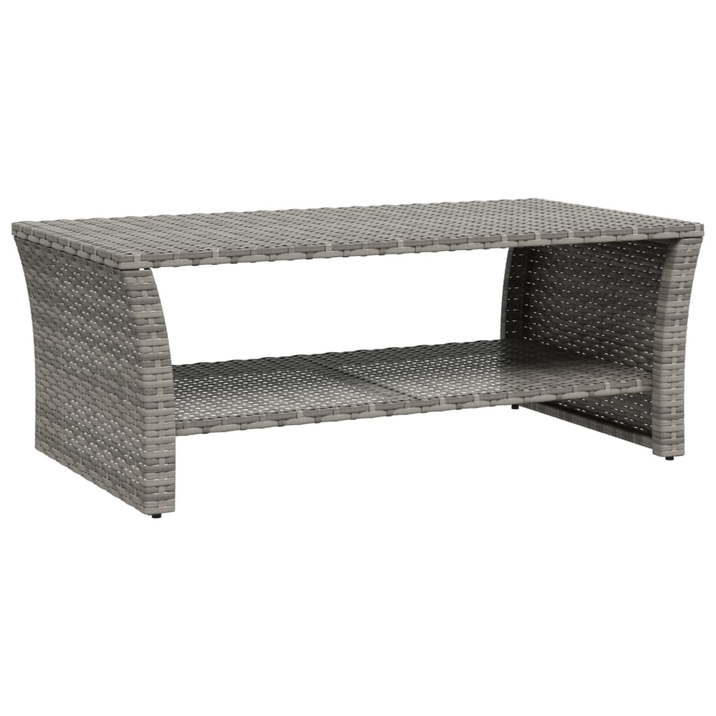 Stolić za kavu sivi 100 x 50 x 40 cm od poliratana
