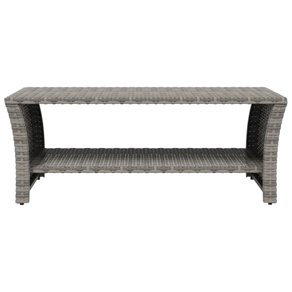 Stolić za kavu sivi 100 x 50 x 40 cm od poliratana