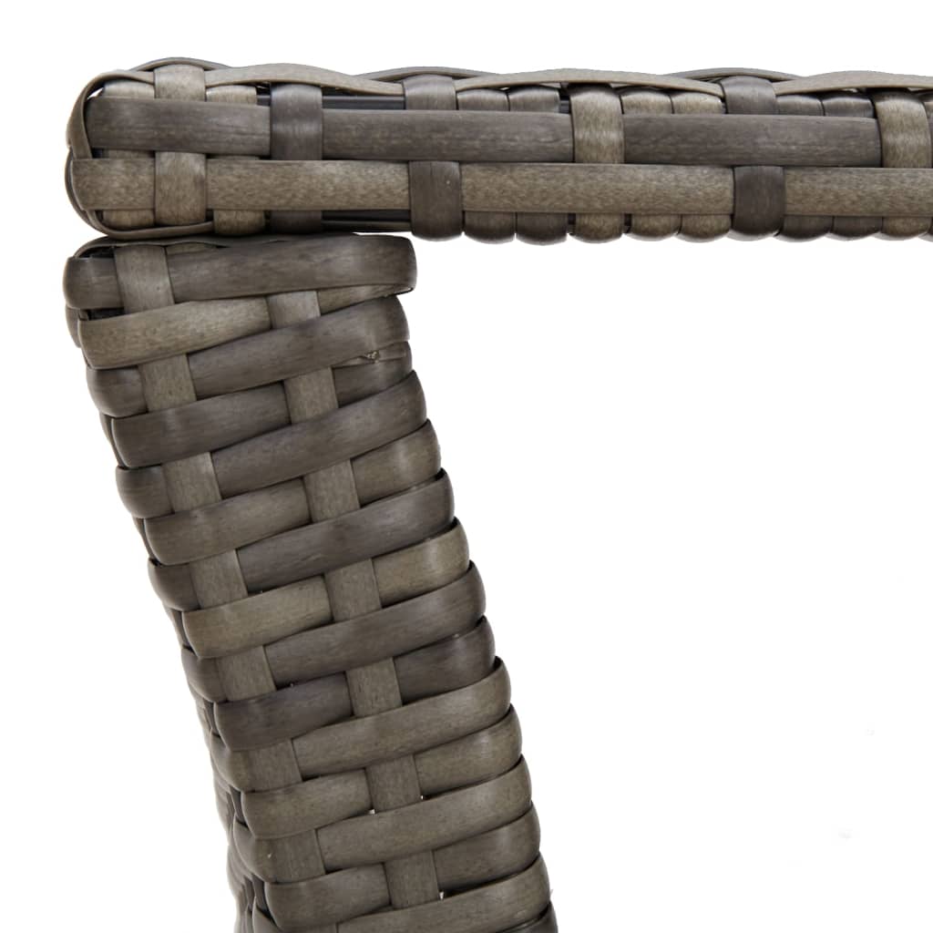 Stolić za kavu sivi 100 x 50 x 40 cm od poliratana