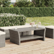 Stolić za kavu sivi 100 x 50 x 40 cm od poliratana