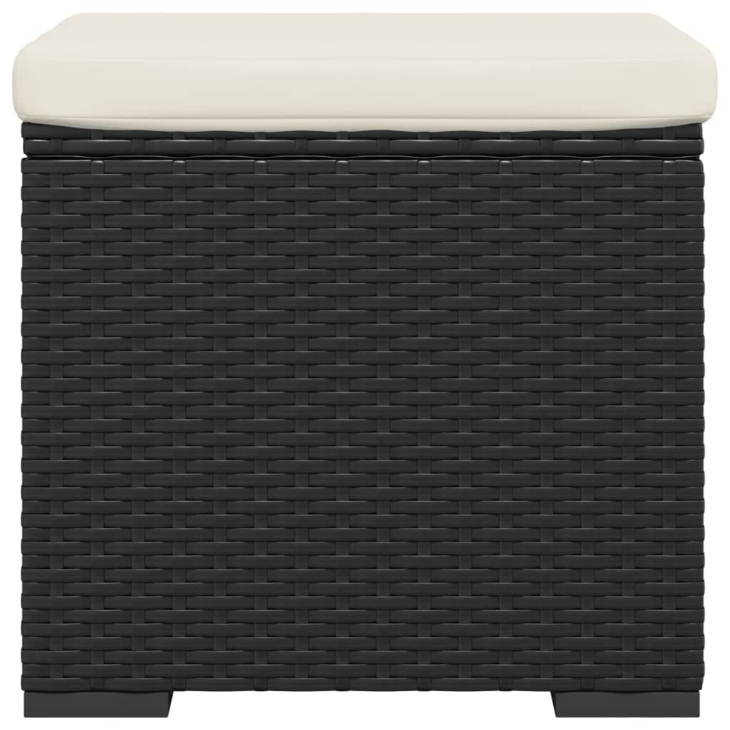 Otomani s jastucima 2 kom crni 40 x 30 x 40 cm od poliratana