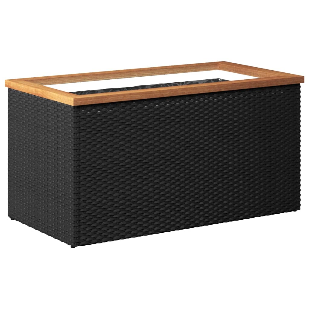 Sadilica crna 80 x 40 x 40 cm od poliratana