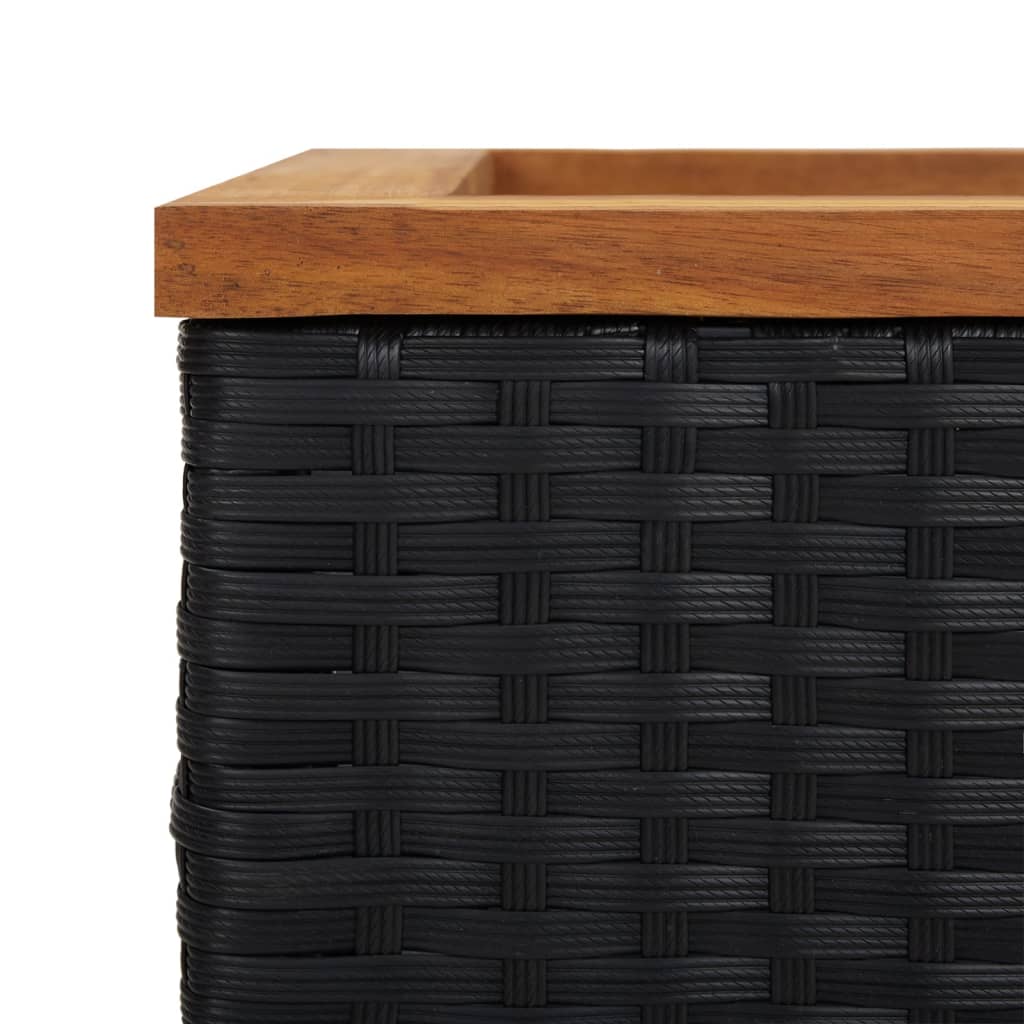 Sadilica crna 80 x 40 x 40 cm od poliratana