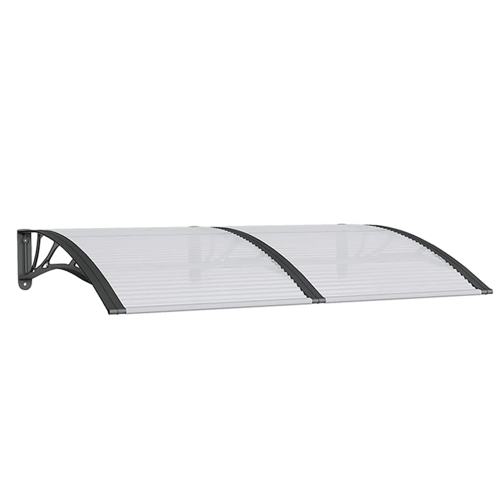 Nadstrešnica za vrata crna 150 x 100 cm polikarbonatna