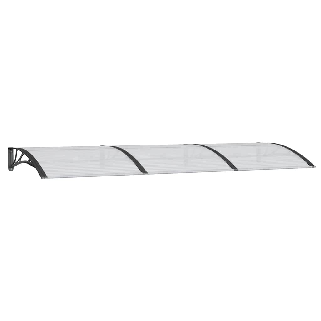 Nadstrešnica za vrata crna 300 x 100 cm polikarbonatna