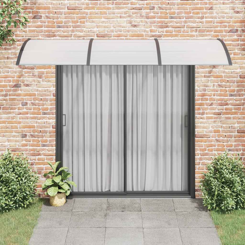 Nadstrešnica za vrata crna 300 x 100 cm polikarbonatna
