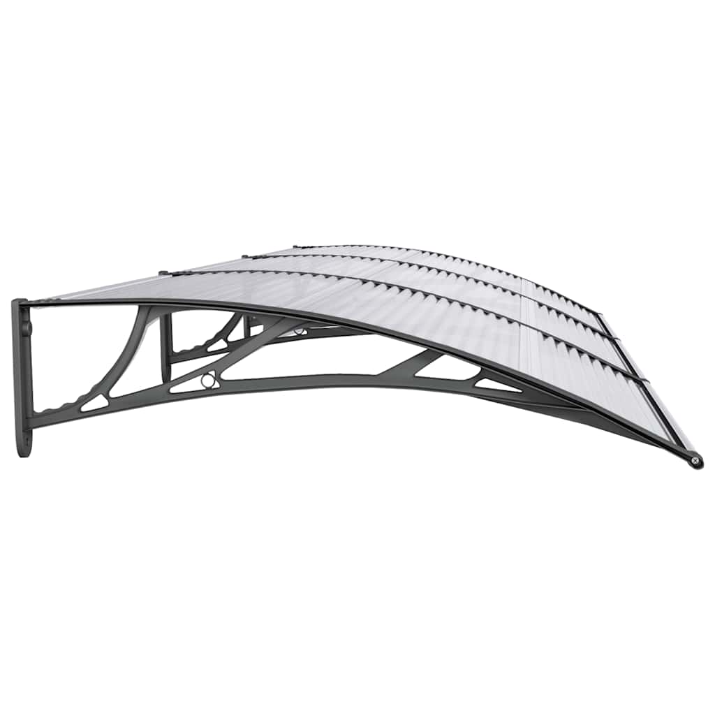 Nadstrešnica za vrata crna 300 x 100 cm polikarbonatna