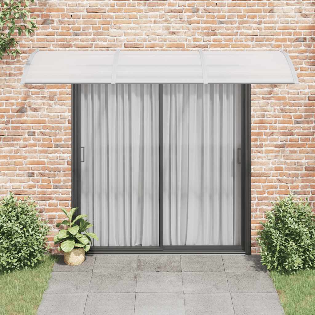 Nadstrešnica za vrata siva 300 x 100 cm polikarbonatna