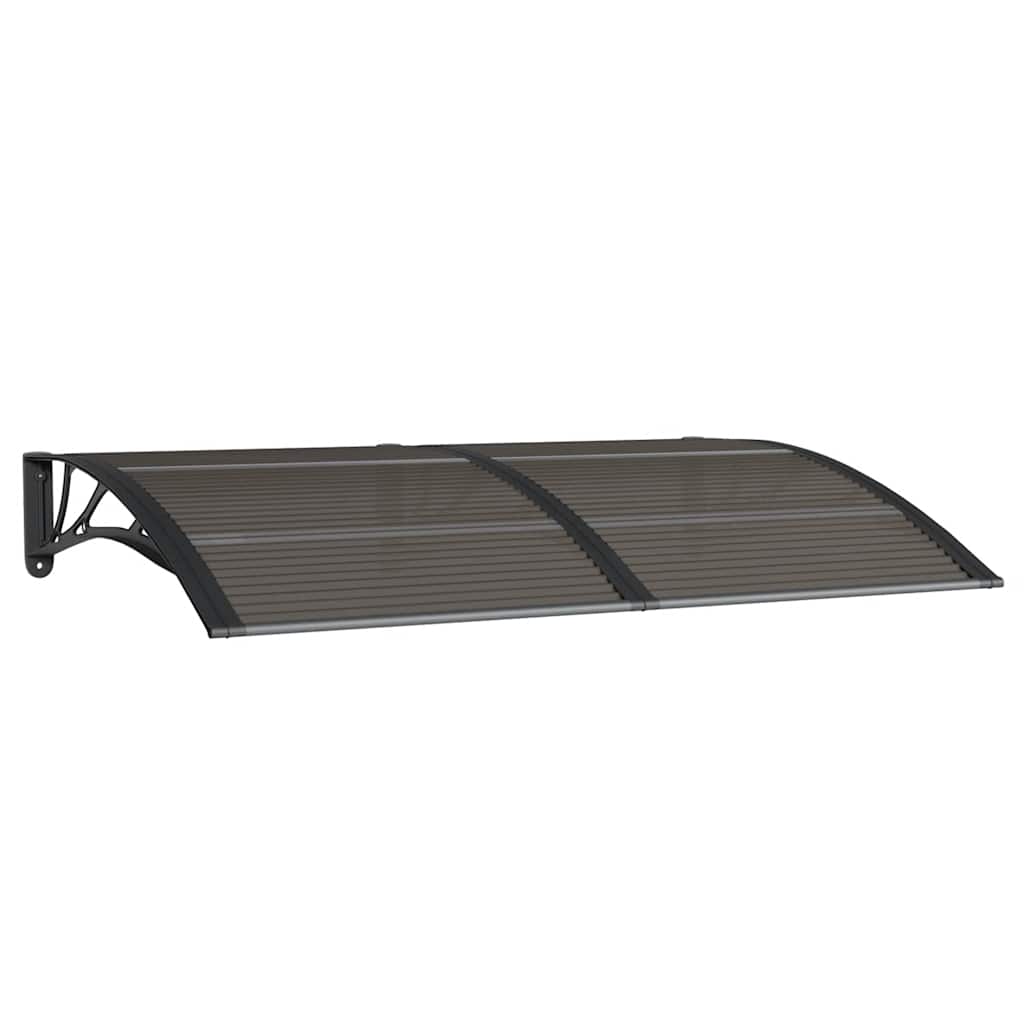 Nadstrešnica za vrata crna 150 x 100 cm polikarbonatna