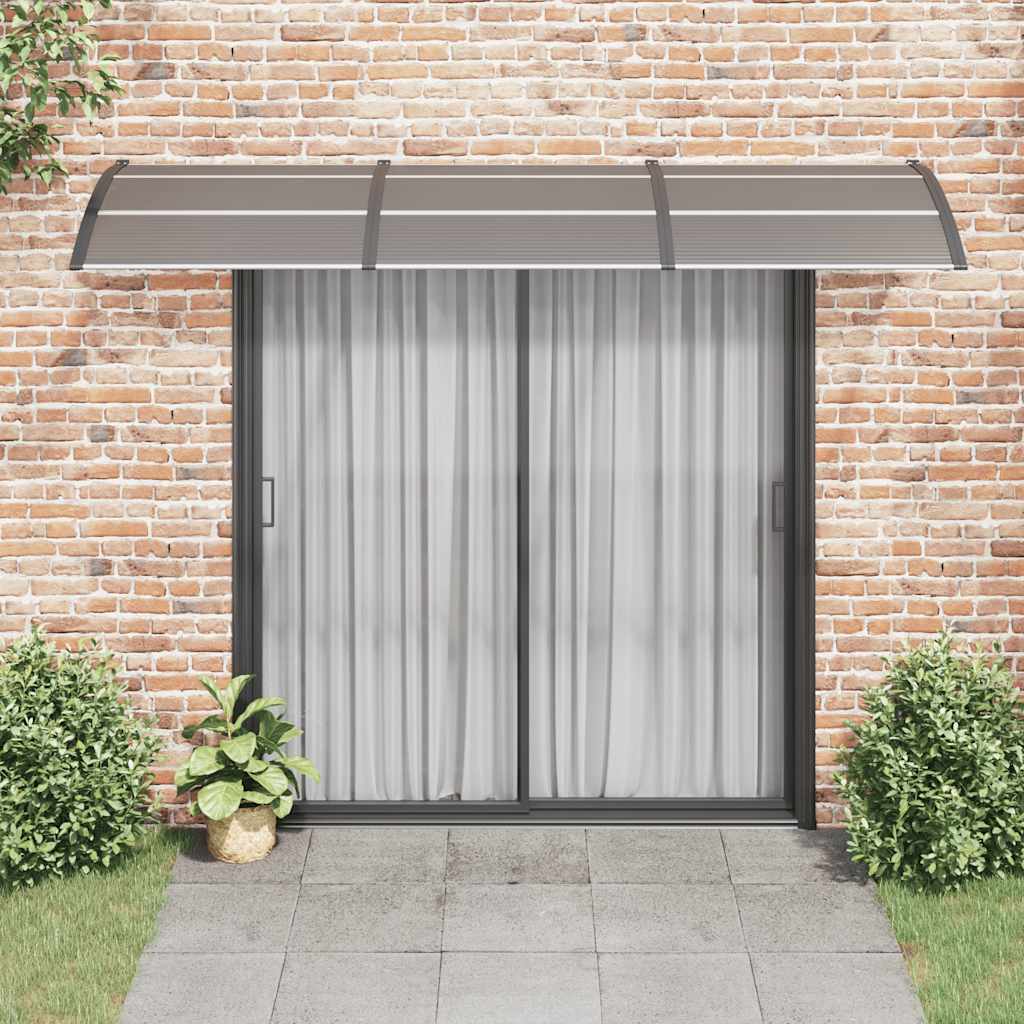 Nadstrešnica za vrata crna 300 x 100 cm polikarbonatna