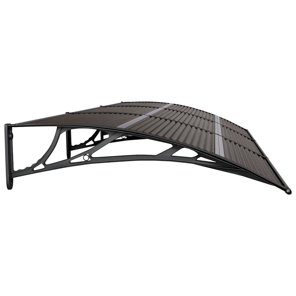 Nadstrešnica za vrata crna 300 x 100 cm polikarbonatna