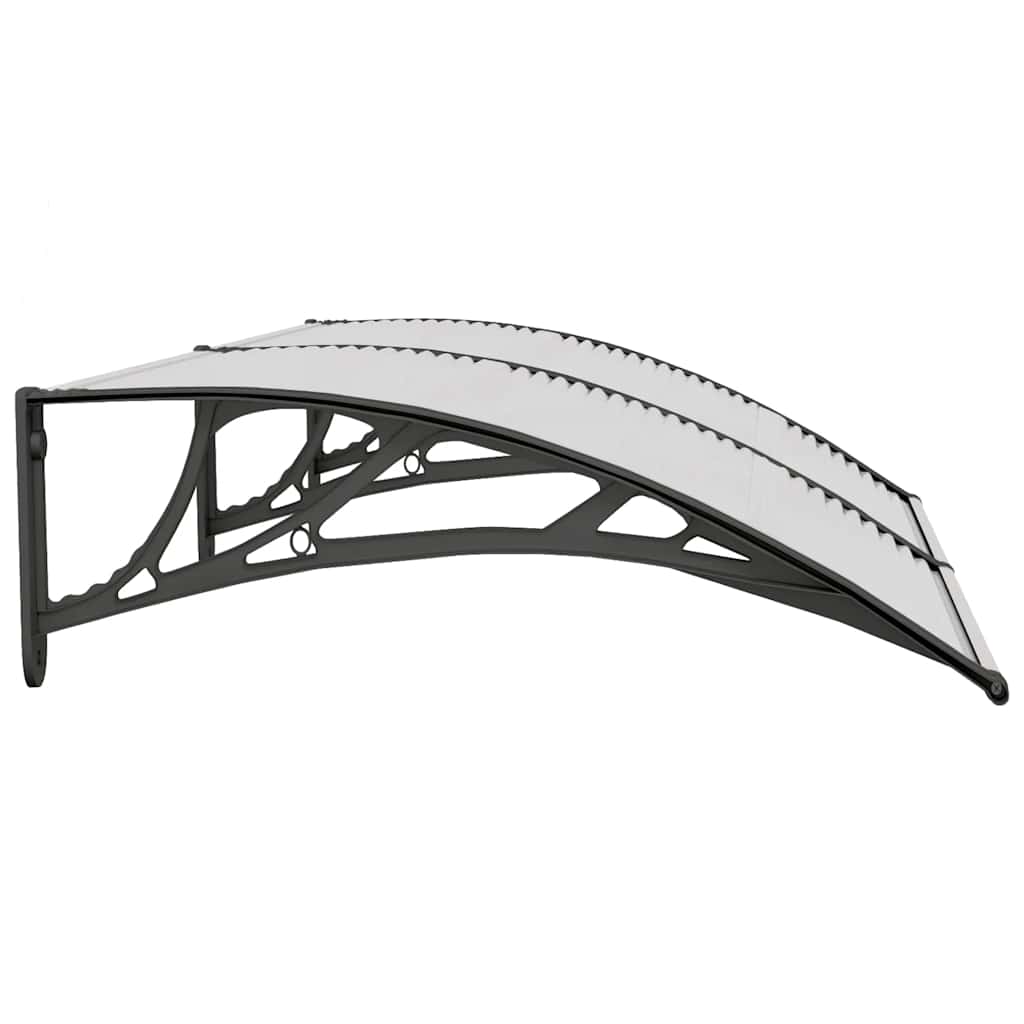 Nadstrešnica za vrata crna i prozirna 150 x 75 cm polikarbonat