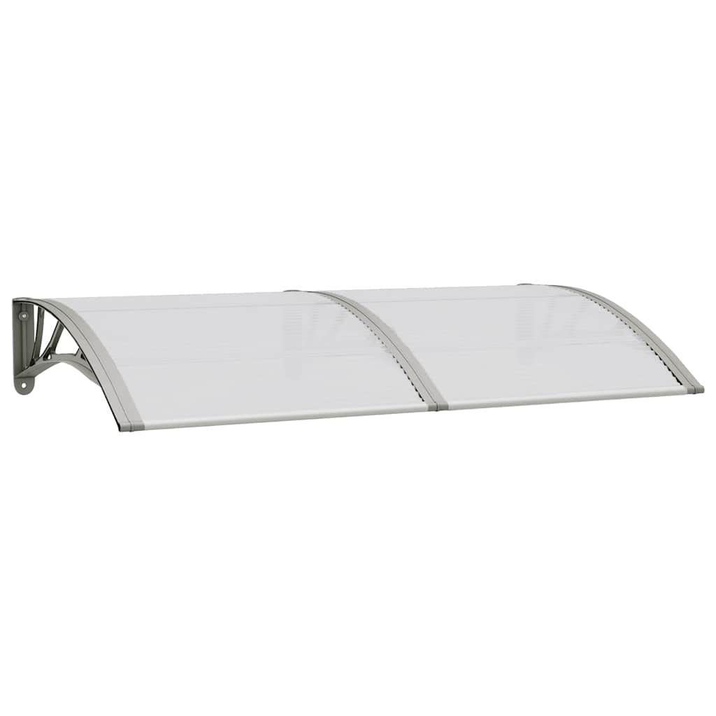 Nadstrešnica za vrata siva 150 x 75 cm polikarbonatna