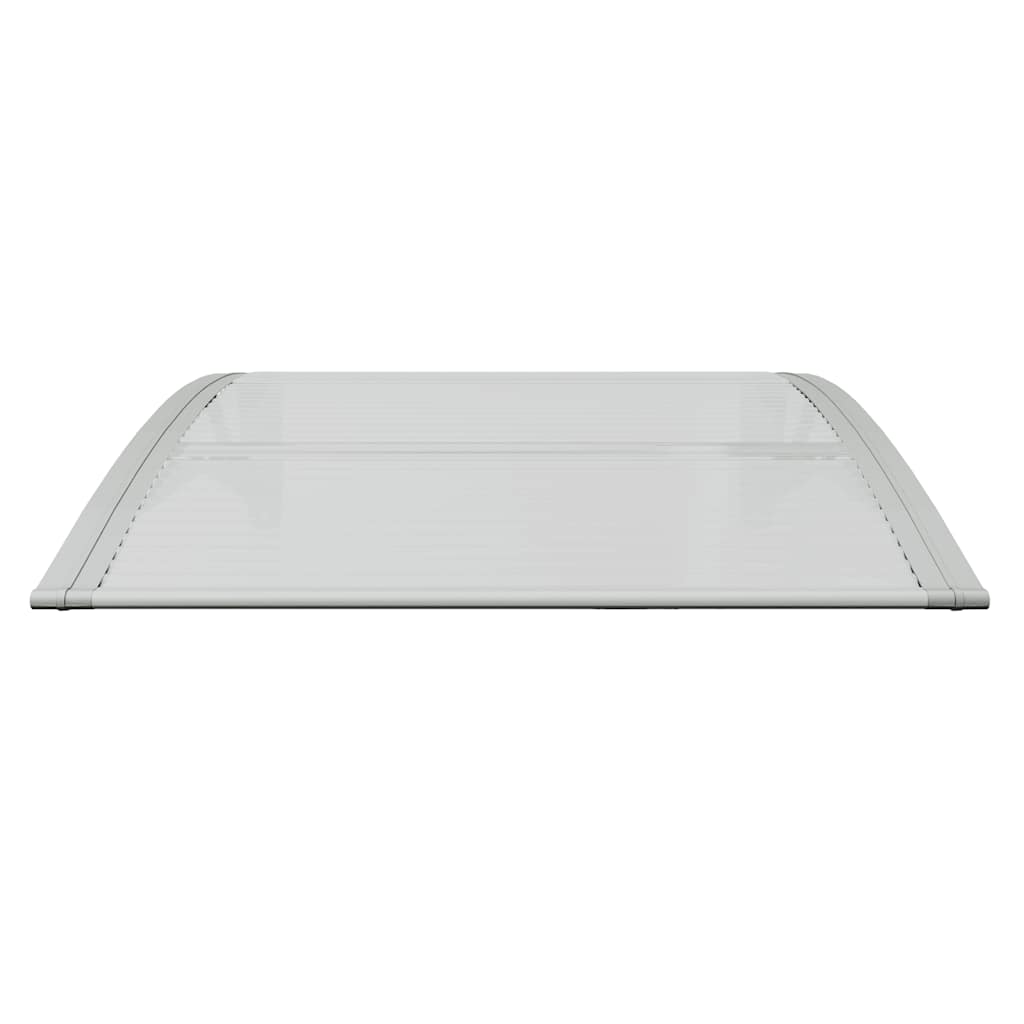Nadstrešnica za vrata siva i prozirna 80x75 cm polikarbonat
