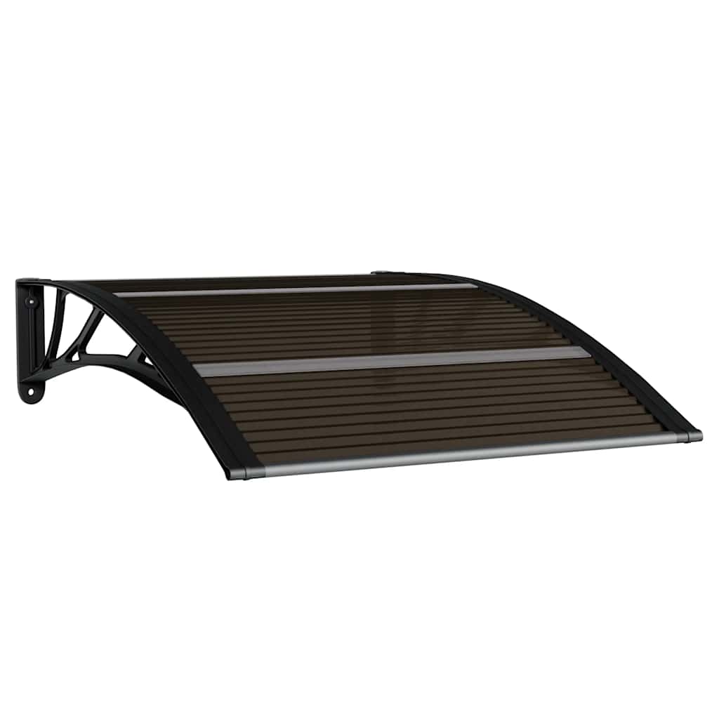 Nadstrešnica za vrata Crna 100x75 cm Polikarbonat