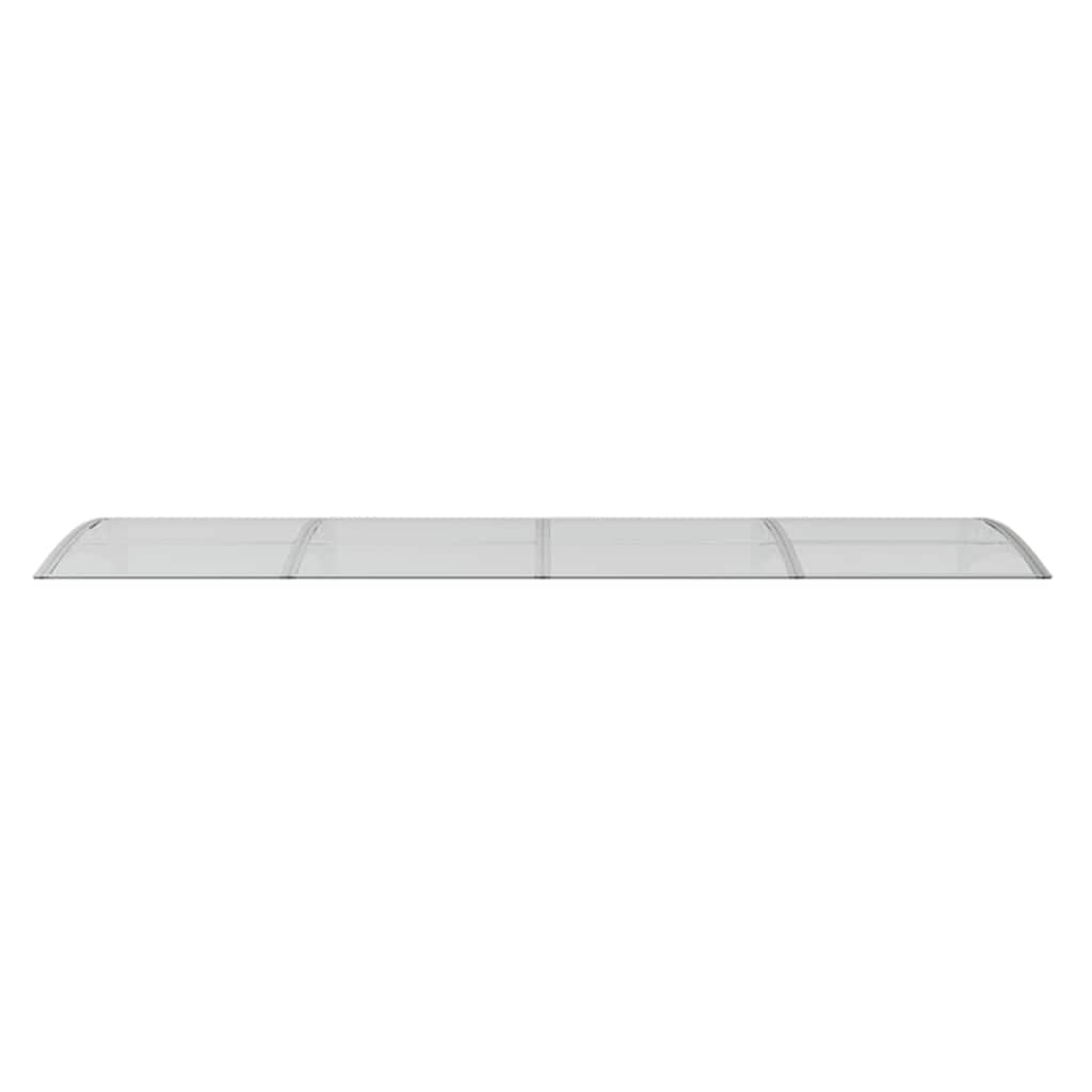 Nadstrešnica za vrata siva i prozirna 350x75 cm polikarbonat