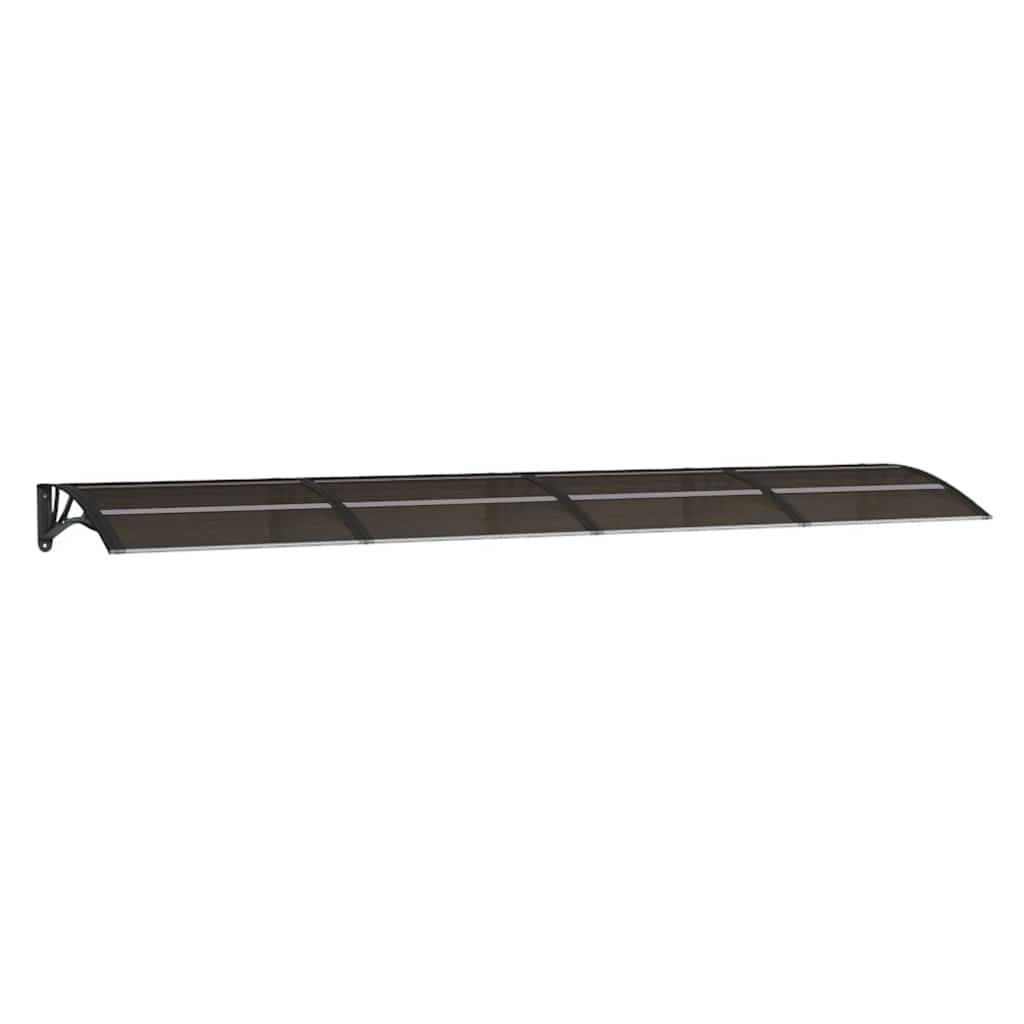 Nadstrešnica za vrata crna 350 x 75 cm polikarbonatna