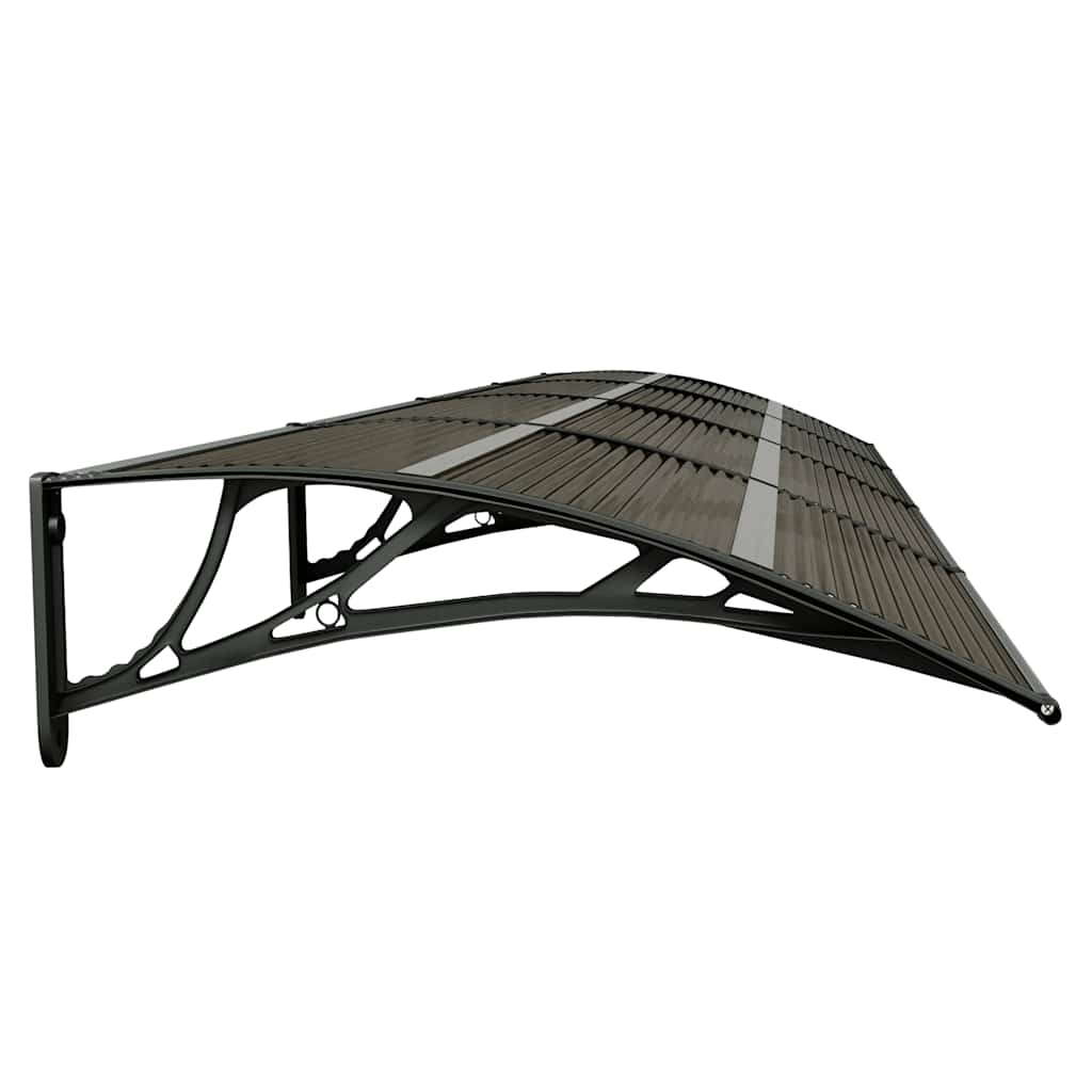 Nadstrešnica za vrata crna 350 x 75 cm polikarbonatna