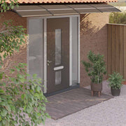 Nadstrešnica za vrata crna 350 x 75 cm polikarbonatna