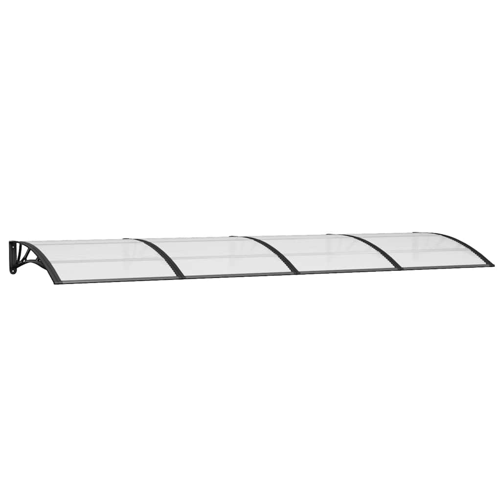 Nadstrešnica za vrata crna 350 x 100 cm polikarbonatna