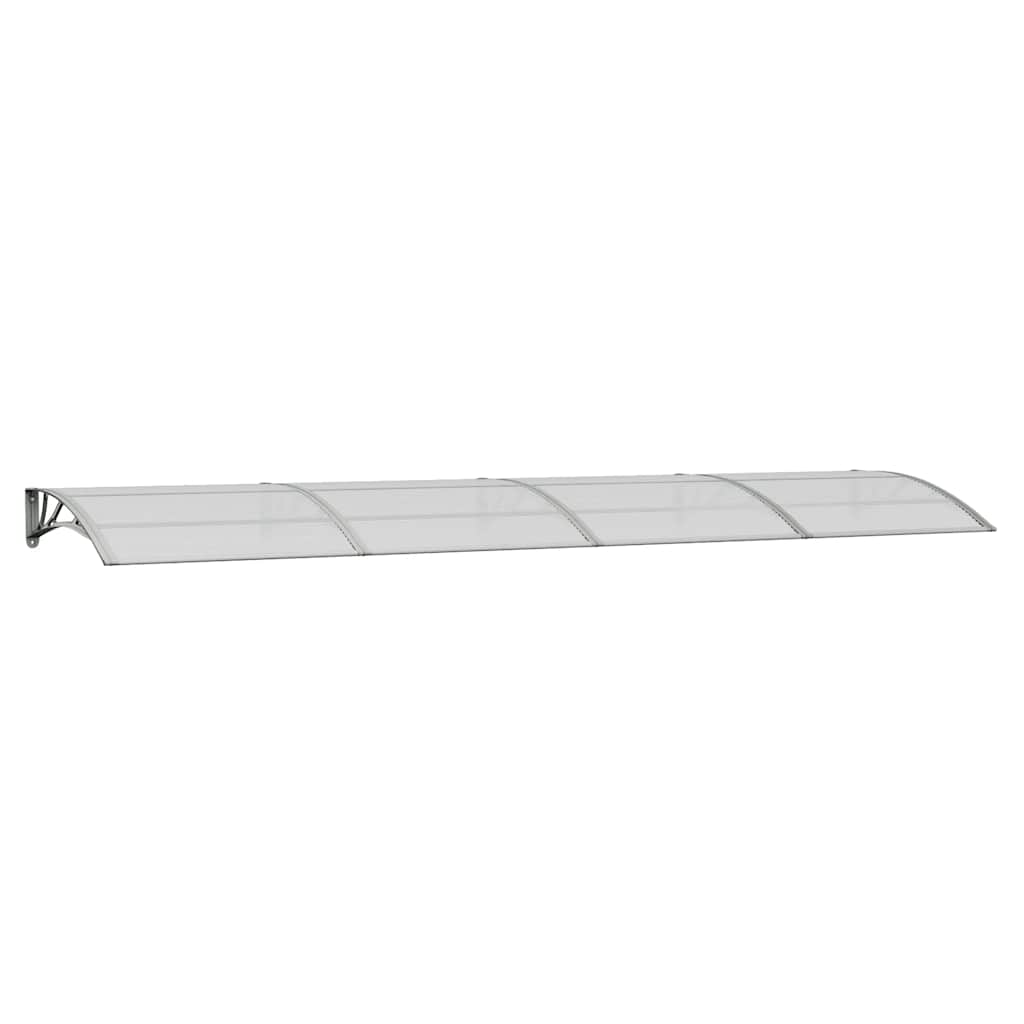 Nadstrešnica za vrata siva 400x100 cm polikarbonat