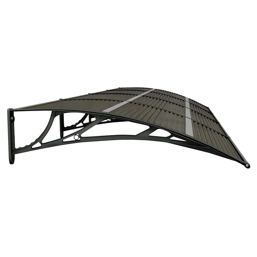 Nadstrešnica za vrata Crna 400x100 cm Polikarbonat