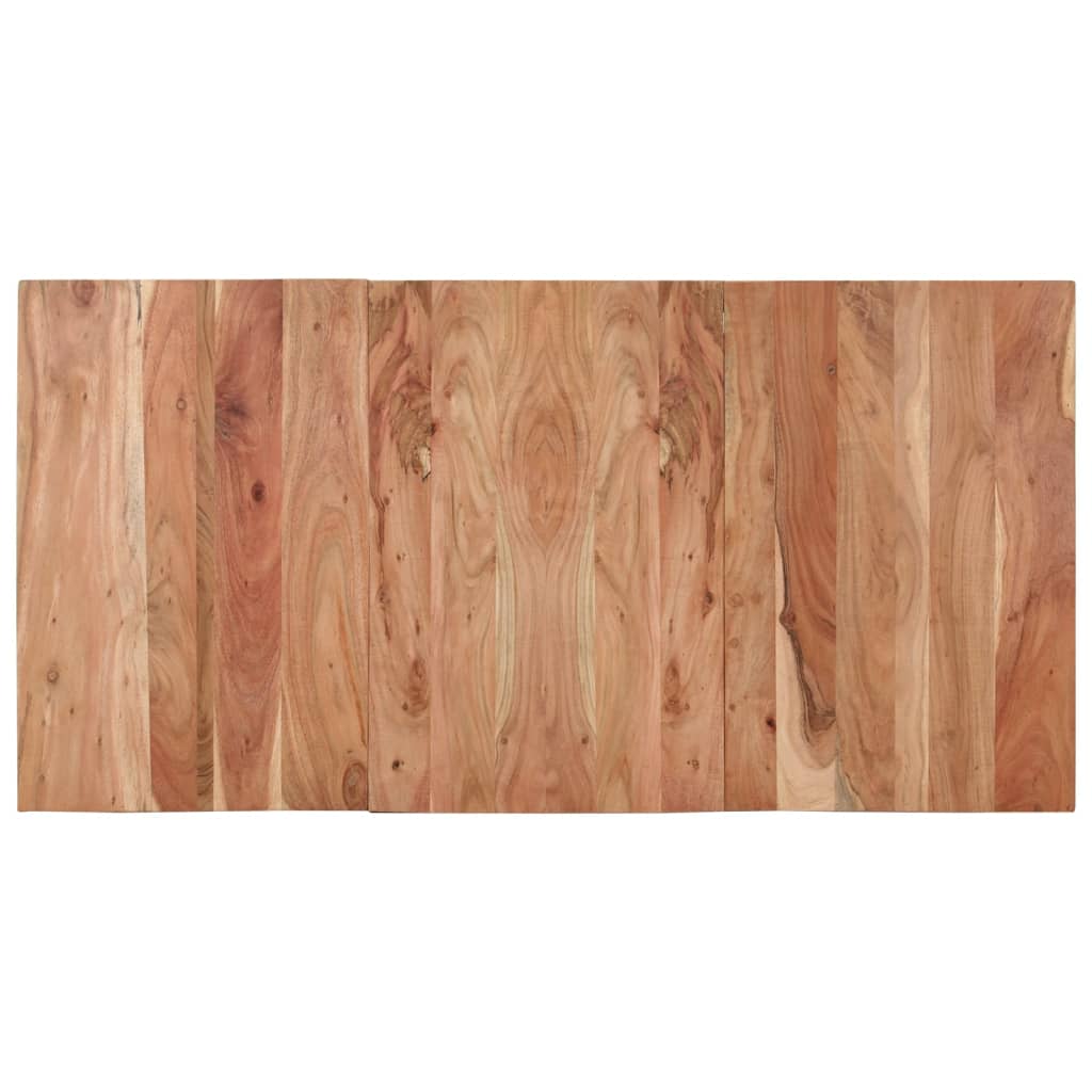 Blagovaonski stol crni 140x70x76 cm od masivnog bagremovog drva