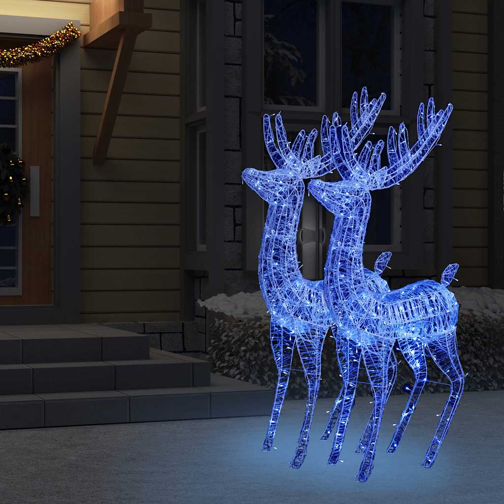 XXL akrilni božićni sobovi 250 LED 2 kom 180 cm plavi