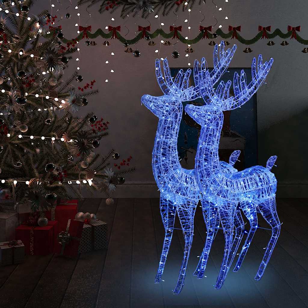 XXL akrilni božićni sobovi 250 LED 2 kom 180 cm plavi