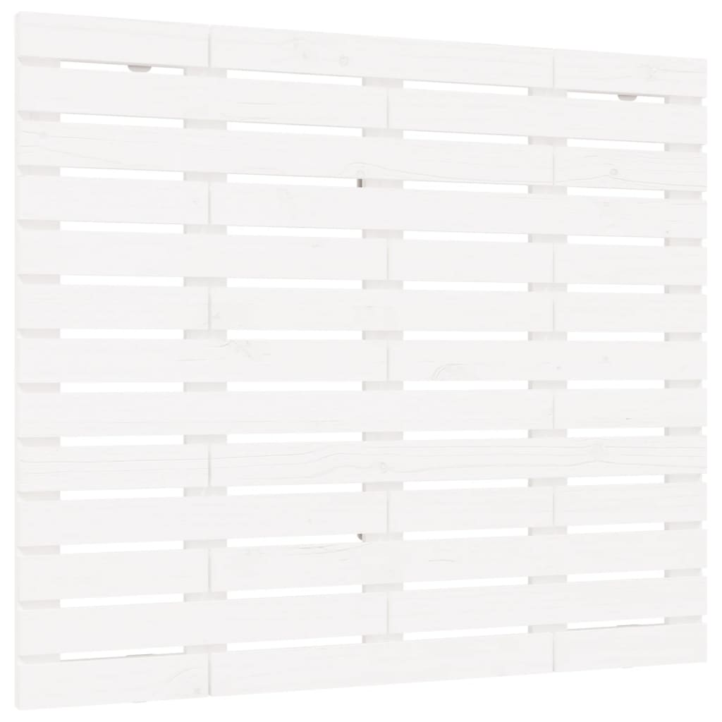 Zidno uzglavlje bijelo 81x3x91,5 cm od masivne borovine
