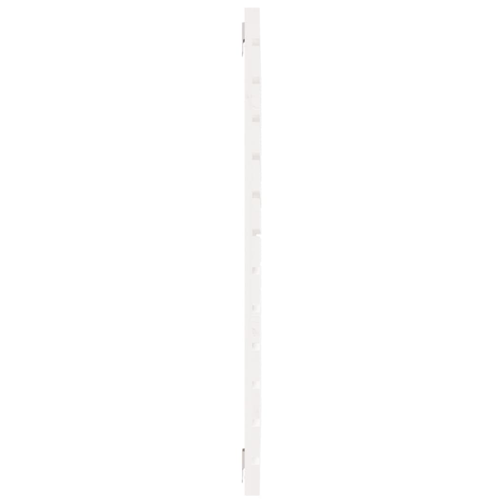 Zidno uzglavlje bijelo 81x3x91,5 cm od masivne borovine