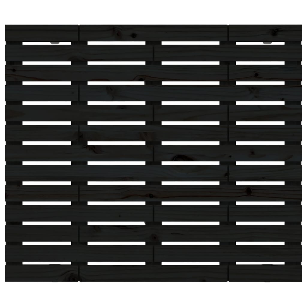 Zidno uzglavlje crni 81x3x91,5 cm od masivne borovine