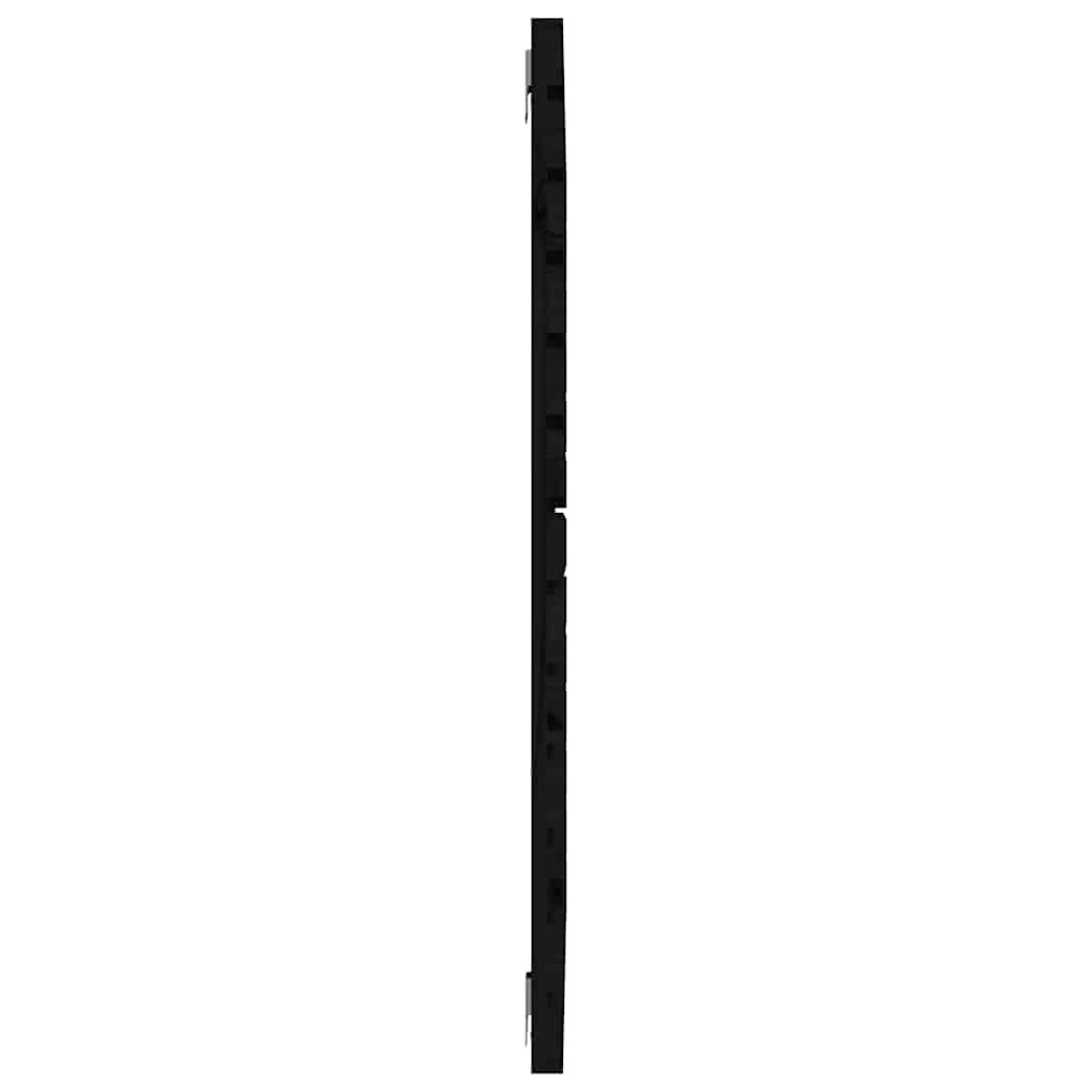 Zidno uzglavlje crni 81x3x91,5 cm od masivne borovine