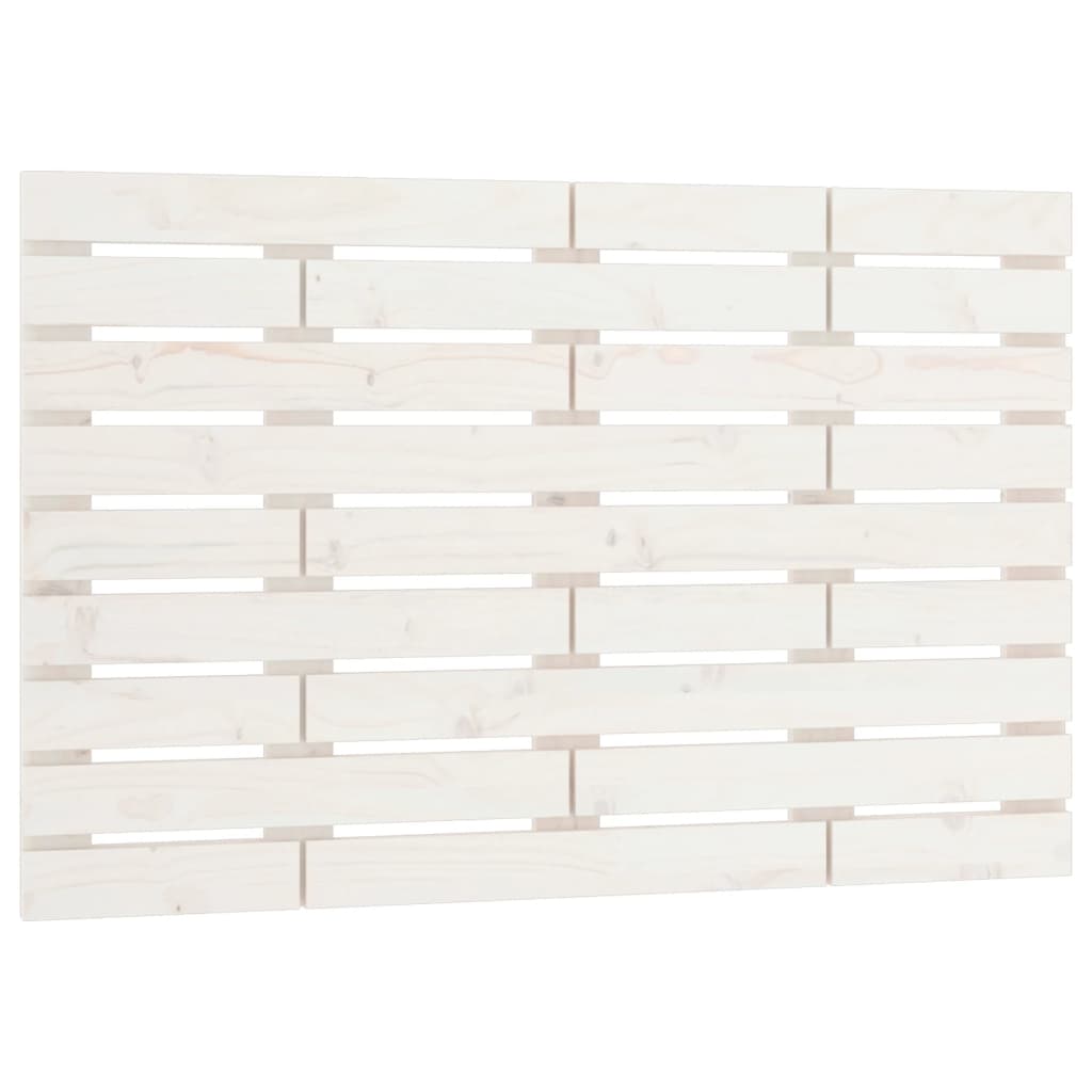 Zidno uzglavlje bijelo 106x3x63 cm od masivne borovine