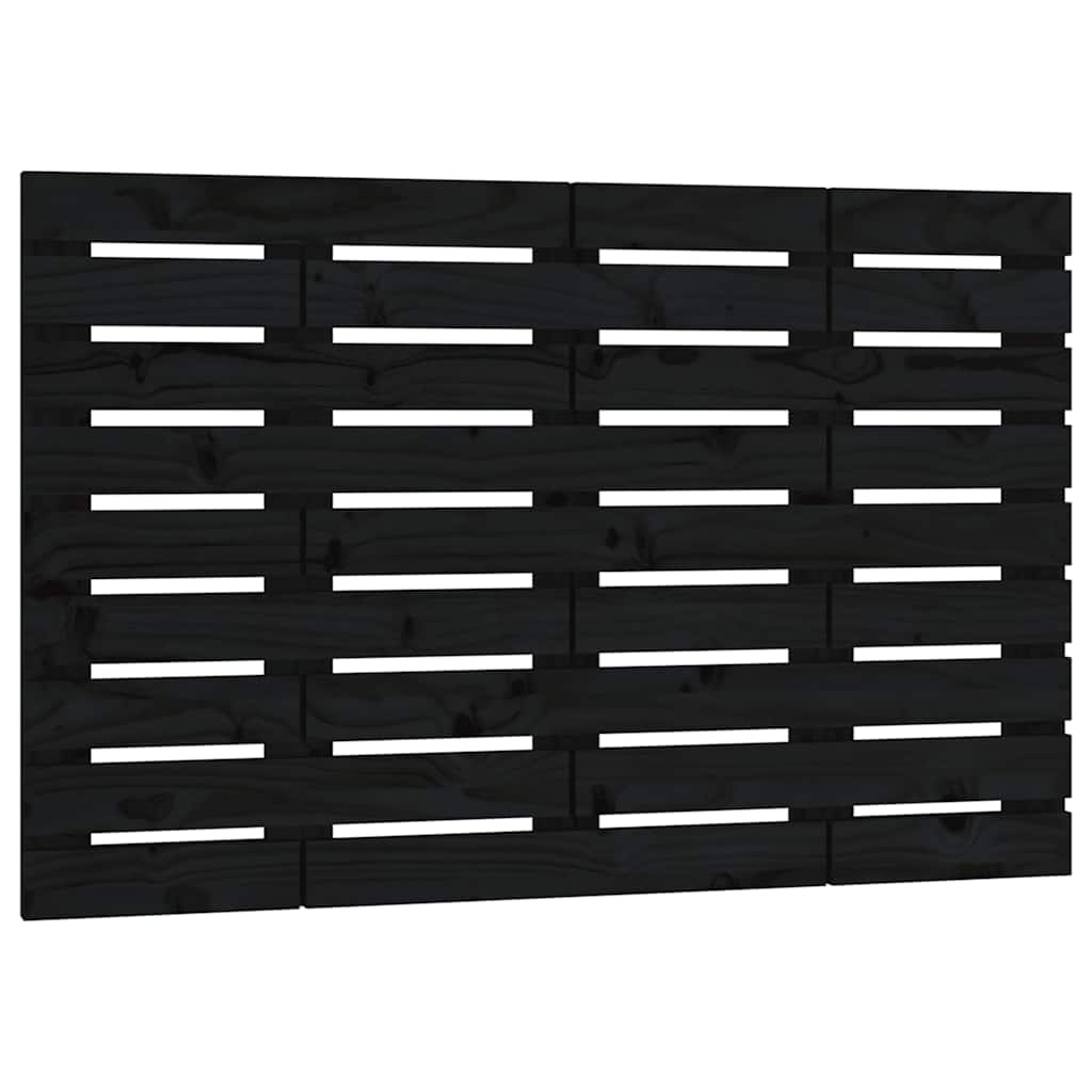 Zidno uzglavlje crni 106 x 3 x 63 cm od masivne borovine