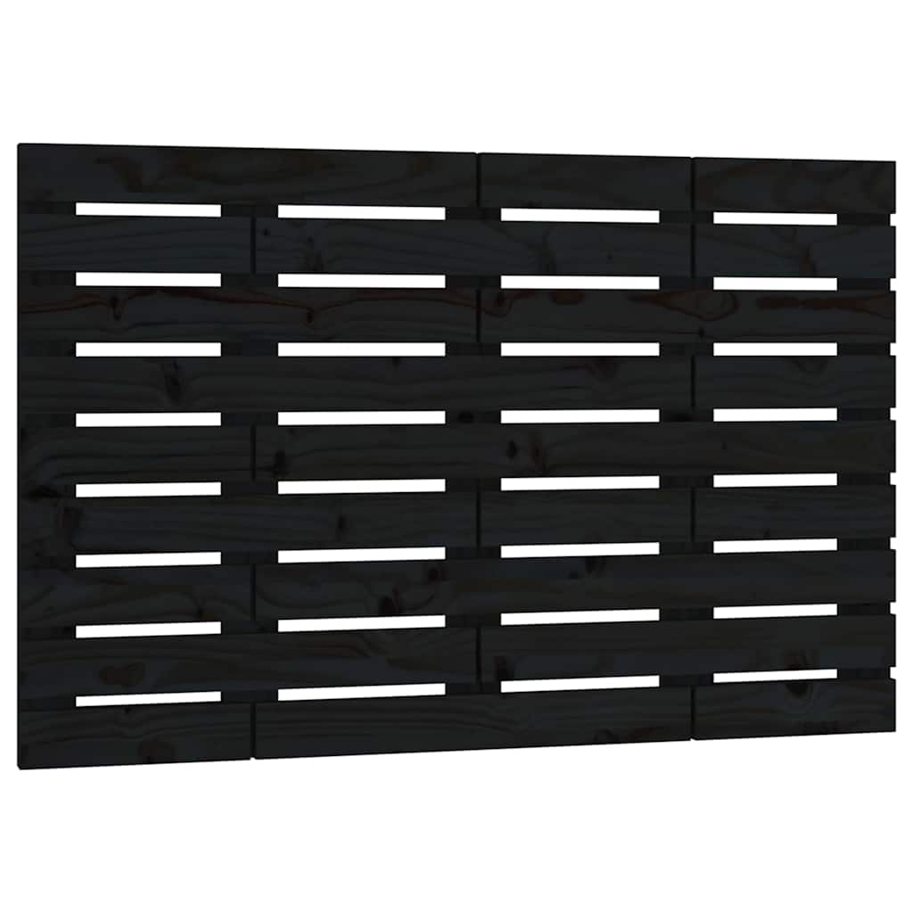 Zidno uzglavlje crni 96 x 3 x 63 cm od masivne borovine