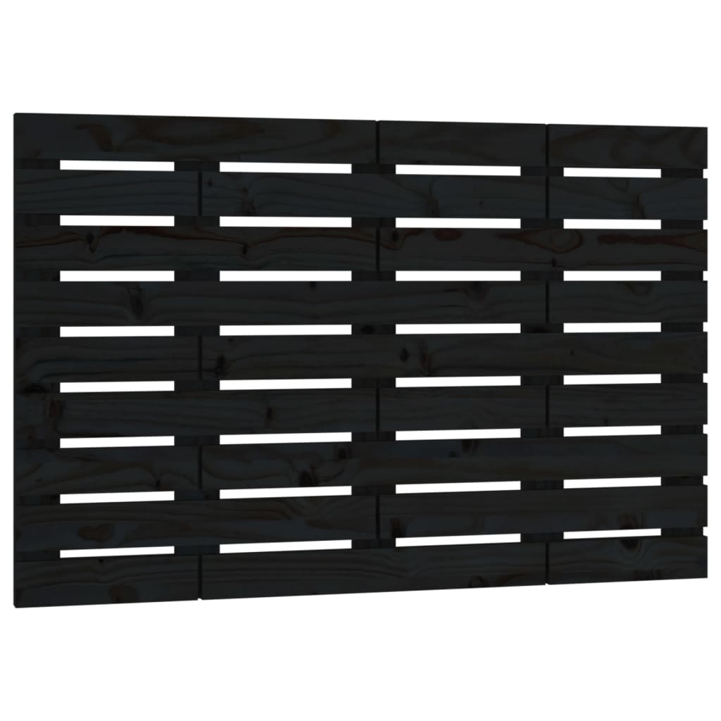 Zidno uzglavlje crni 81x3x63 cm od masivne borovine