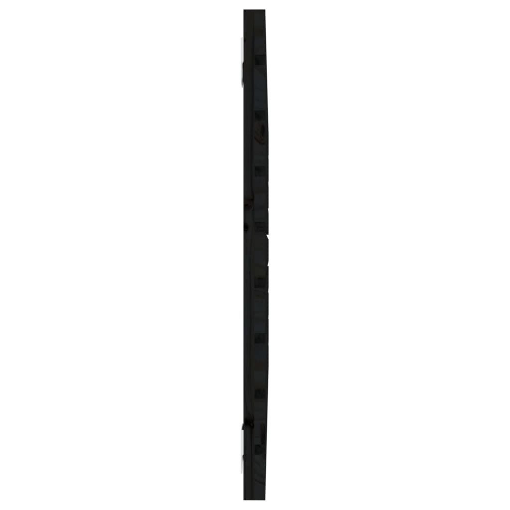 Zidno uzglavlje crni 81x3x63 cm od masivne borovine
